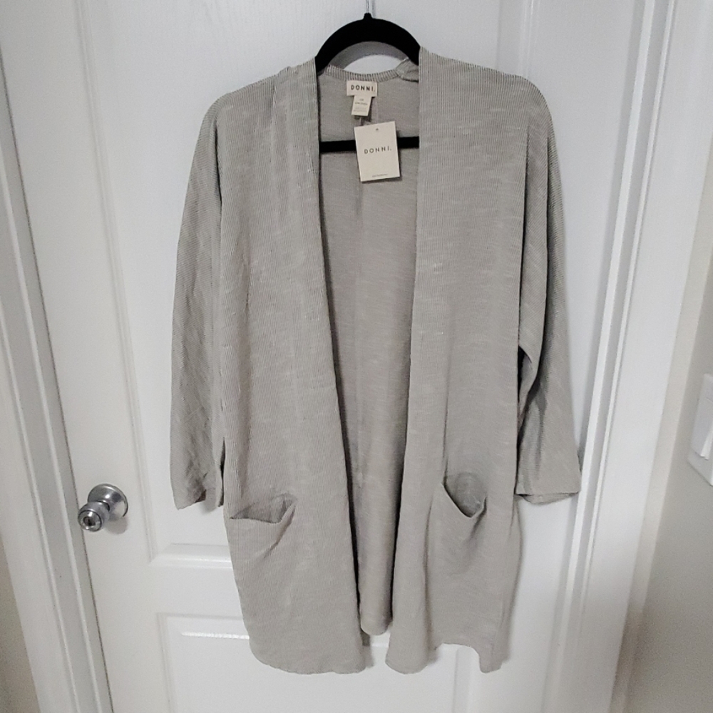Sandwash Rib sweater coat 